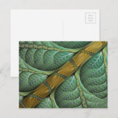Bio grünes Fraktal "Branched" Postkarte (Vorne/Hinten)