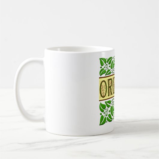 Bio grünes Motto Kaffeetasse (Links)