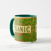 Bio grünes Slogan Kaffee Tasse (Vorderseite Links)