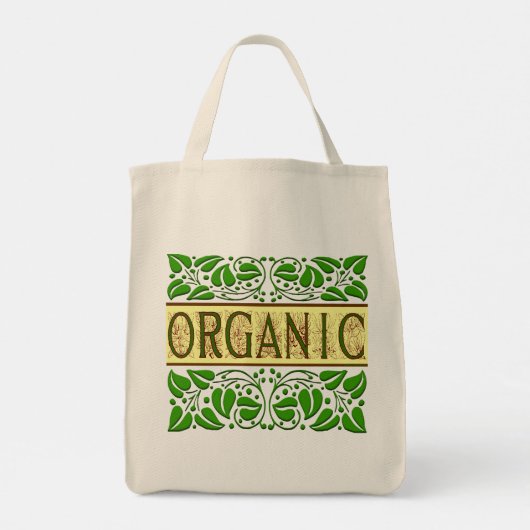 Bio grünes Slogan Tote Bag Tragetasche (Rückseite)