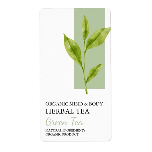 Bio Grünes Tee-Tee-Label (Vorne)