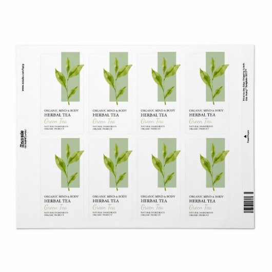 Bio Grünes Tee-Tee-Label (Vorne)