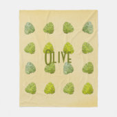 Bio grünes tropisches Leaf Fleecedecke (Vorderseite)