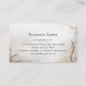 Bio Grünpflanzen Moderne Gold und Grün Visitenkarte (Rückseite)