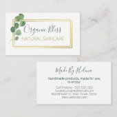 Bio handgemachter Wellness-Center Seife Butter Hau Visitenkarte (Vorne/Hinten)
