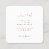 Bio Hausreinigung - Boho Moon und Hände Quadratische Visitenkarte (Rückseite)