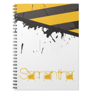 Bio Hazard Caution Tape Crime Spiral Notebook Notizblock