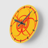 Bio-hazard Clock Bio-Hazard Warning Gift Decor Runde Wanduhr (Winkel)
