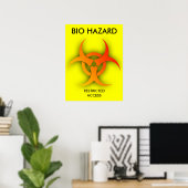 Bio Hazard Funny Print Poster Spaß (Heimbüro)