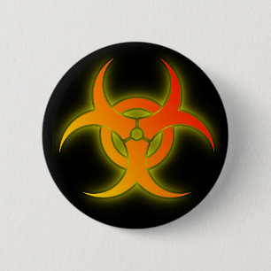Bio Hazard Lustiger Knopf Abzeichen Humor Button