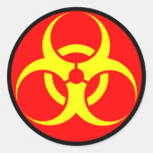 BIO HAZARD RUNDER AUFKLEBER (Vorderseite)