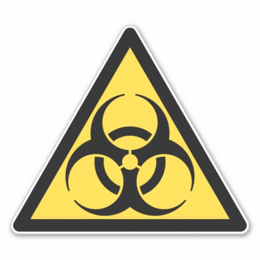 Bio Hazard Symbol Sign Aufkleber (Vorderseite)