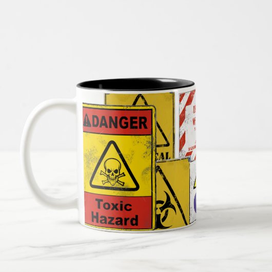 Bio-Hazard-Tasse V4 Zweifarbige Tasse (Links)