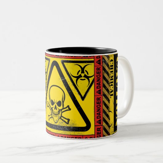 Bio-Hazard-Tasse V6 Zweifarbige Tasse (VorderseiteRechts)