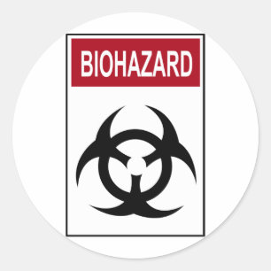 Bio Hazard Vintage-Schild Runder Aufkleber