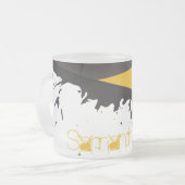 Bio Hazard Vorsicht bei Mattiertem Glass Coffee Ta Mattglastasse (Vorderseite Links)