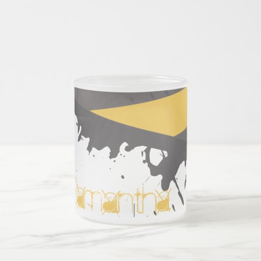 Bio Hazard Vorsicht bei Mattiertem Glass Coffee Ta Mattglastasse (Mittel)