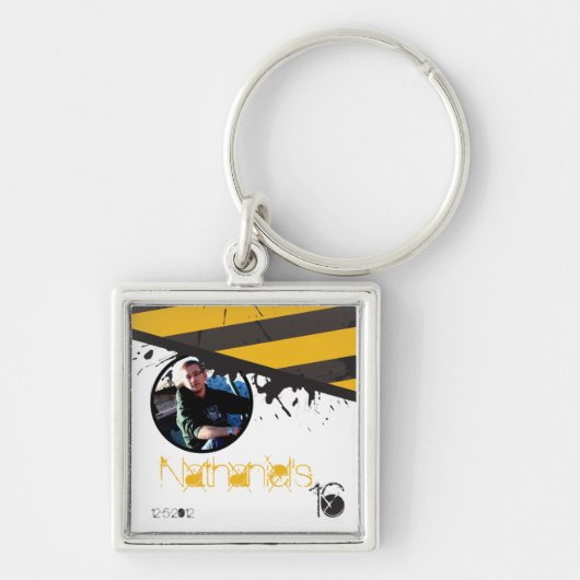 Bio Hazard Vorsicht Tape Crime Scene Schlüsselkett Schlüsselanhänger (Vorne)