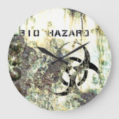 Bio Hazard Wall Clock Große Wanduhr (Vorderseite)