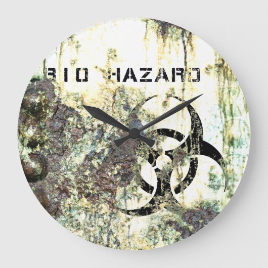Bio Hazard Wall Clock Große Wanduhr (Vorderseite)