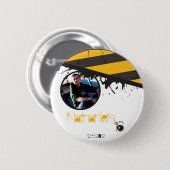 Bio-Hazard-Warnband Tatort Foto Button (Vorne & Hinten)