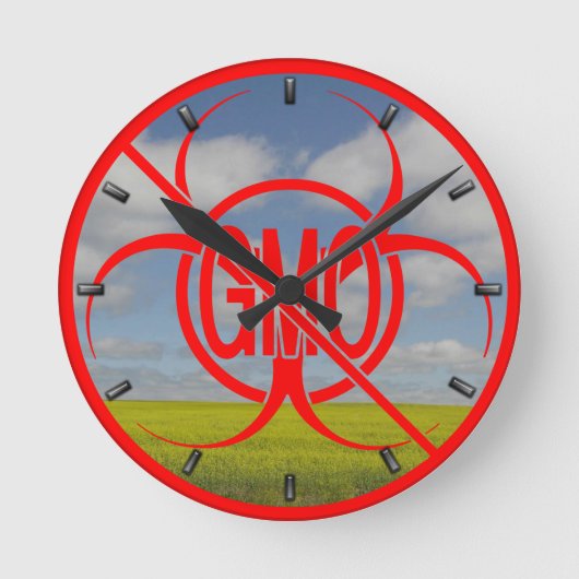 Bio-Hazard-Warnschild-Dekor der Uhr (Vorderseite)