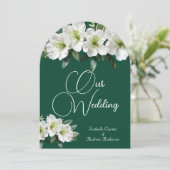 Bio Hochzeit Azaleen Einladung (Stehend Vorderseite)