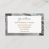 Bio Holz für Innenarchitektur und Möbel, aber! Visitenkarte (Rückseite)