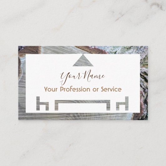 Bio Holz für Innenarchitektur und Möbel, aber! Visitenkarte (Vorderseite)