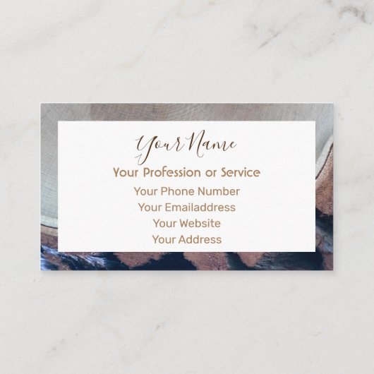 Bio Holz für Innenarchitektur und Möbel! Visitenkarte (Rückseite)