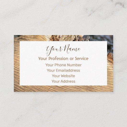 Bio Holz für Innenarchitektur und Möbel! Visitenkarte (Rückseite)