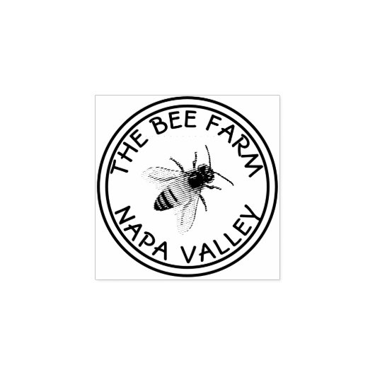 Bio Honey Bee Simple Gummistempel (Prägung)