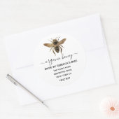 Bio Honey Jar Labels | Honigbiene Runder Aufkleber (Umschlag)