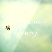 Bio Honig für handgeschriebene Biene Fensteraufkleber (Blatt 3)