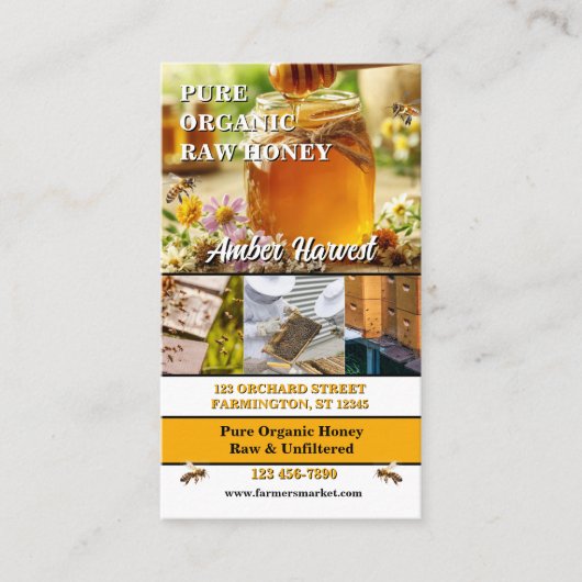 Bio Honigfarm Visitenkarte (Vorderseite)