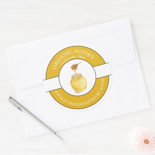 Bio Honiglabel Runder Aufkleber (Umschlag)