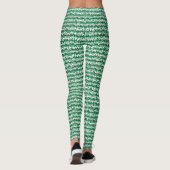 Bio horizontale Streifen - grün Leggings (Rückseite)