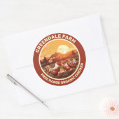 Bio Hühneraufkleber mit freier Auswahl Runder Aufkleber (Umschlag)