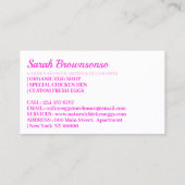 Bio Hühnerhof Visitenkarte (Rückseite)