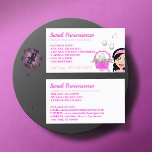 Bio Hühnerhof Visitenkarte