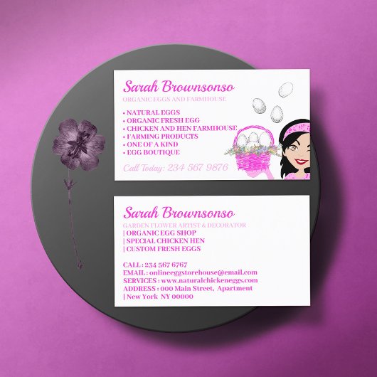 Bio Hühnerhof Visitenkarte