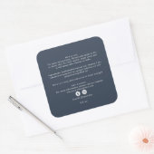 Bio Inhaltsstoffe von Beauty Product Blue Quadratischer Aufkleber (Umschlag)