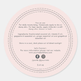 Bio Inhaltsstoffe von Beauty-Produkten für Unterne Runder Aufkleber