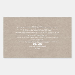 Bio Inhaltsstoffe von Schönheitsprodukten Kraft Re Rechteckiger Aufkleber