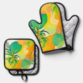 Bio Joy Flow Ofenhandschuh & Topflappen-Set (Vorderseite/Rückseite)