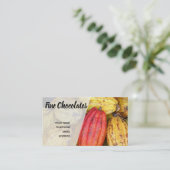 Bio Kakao-Bohnen-Hülsen für die Herstellung der Visitenkarte (Stehend Vorderseite)