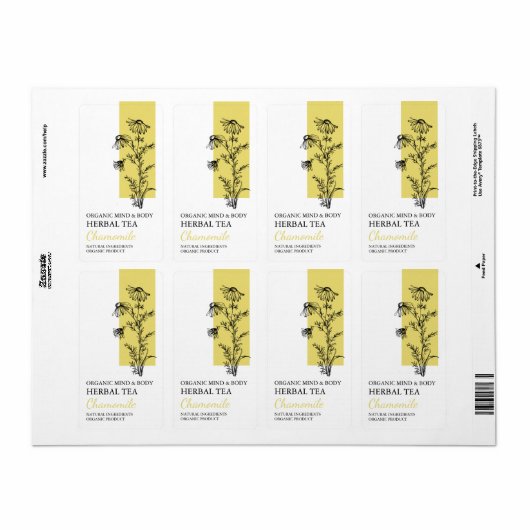 Bio Kamille-Tee-Label (Vorne)