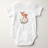 Bio Karosserieanzug für Hirsche Baby Strampler (Rückseite)