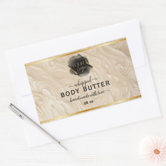 Bio Karosserietikett mit Logo Rechteckiger Aufkleber (Umschlag)