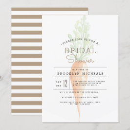 Bio Karotte | Veggie | Brautparty Aquarell Einladung
